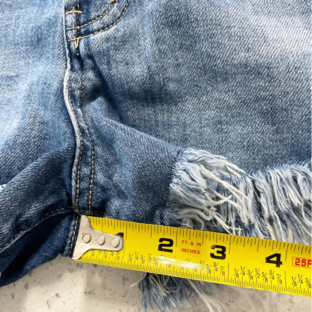 Free People We The Free Jean Shorts Loving Good Vibrations Women’s 29 Distressed - Picture 10 of 12